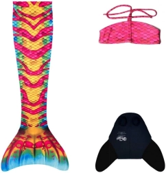 Queue de sirène Aquaris Coral S avec monopalme et bikini