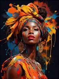 Peinture diamant Africaine II 30 × 40 cm