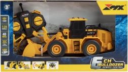 Bulldozer R/C 1:24 avec godet fonctionnel et télécommande
