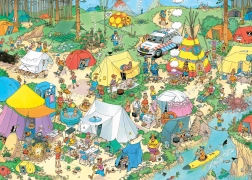 Puzzle Camping en forêt - Jan van Haasteren 1000 pièces