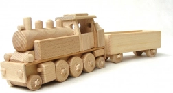 Locomotive à vapeur en bois avec wagon CEEDA CAVITY