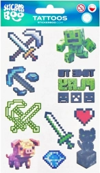 tatouages temporaires Minecraft – set de 10 motifs