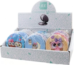 Miroir de poche avec petites chouettes