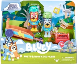 Figurines Bluey Kart avec 2 figurines de chiens