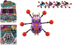 araignée rampante pour verre 8 × 6 cm, en plastique, 4 couleurs