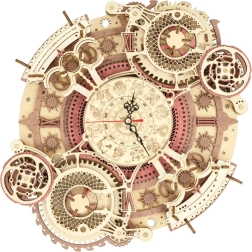 RoboTime 3D puzzle mécanique en bois représentant une horloge avec calendrier