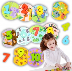 Tooky Toy Montessori puzzle éducatif pour apprendre les chiffres