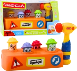 Marteau interactif avec taupes lumineuses – jeu de construction pour enfants