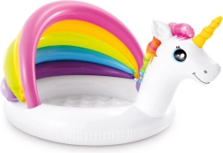 Piscine gonflable pour enfants en forme de licorne avec auvent INTEX