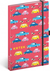 Carnet ligné à couverture rigide 13 × 21 cm avec élastique et boucle porte-stylo