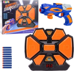 Jeu de tir avec fléchettes en mousse et cible électronique avec compteur LED