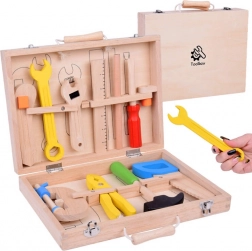 Set d’outils en bois dans une valisette pour enfants