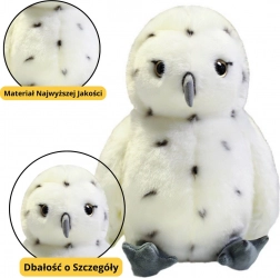 Hibou en peluche blanc 23 cm