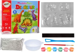 Kit DIY pour peindre des magnets dinosaures en plâtre