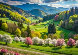 Puzzle Promenade de Printemps 500 pièces