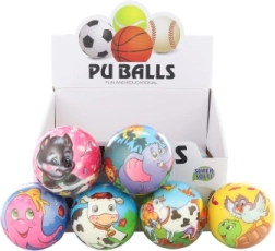 Balle souple avec animaux 10 cm