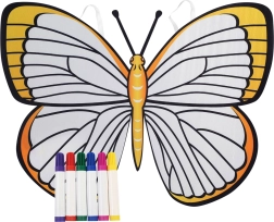 Ailes de papillon à colorier – kit créatif jaune