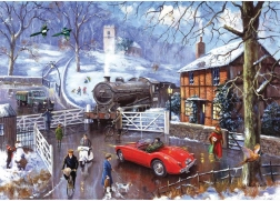 Puzzle Ravensburger Gare d’hiver 1000 pièces