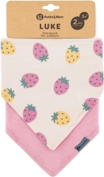 Bandana bavoir Petite&Mars Luke 2 pièces beige kiwis & vert brumeux