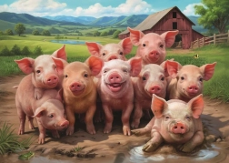 Puzzle RAVENSBURGER Petits cochons 500 pièces
