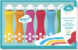 Djeco peintures moussantes avec applicateur éponge pour enfants