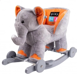Éléphant en peluche à bascule et à roulettes avec mélodie PLAYTO
