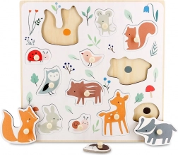 Puzzle en bois à poignées animaux de la forêt VILAC – design Sarah Betz