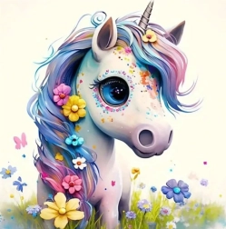 Peinture diamant mignon licorne 30 × 40 cm