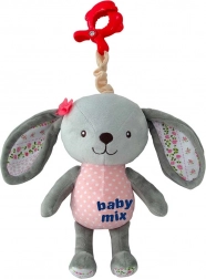 Lapin en peluche avec boîte à musique et clip BABY MIX
