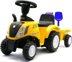 Draisienne tracteur pour enfants avec remorque et outils New Holland – jaune