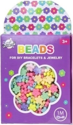 Kit de perles - petites fleurs + 1 mètre de ficelle