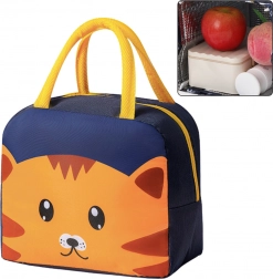Sac isotherme avec motif chat bleu 23 cm