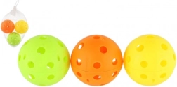 Balle de floorball 3 pcs plastique 7 cm en filet