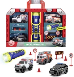 Set SOS micro avec lampe torche – mini pompiers, police et ambulance