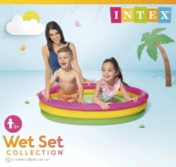 Intex piscine gonflable pour enfants 147 × 33 cm à trois anneaux