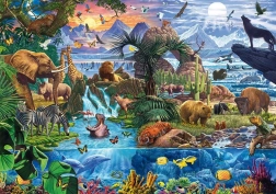 Schmidt puzzle Panorama du monde des animaux 1500 pièces