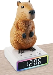 Réveil numérique capybara avec rétroéclairage changeant