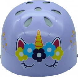 Casque multisports motif licorne, violet, taille M (55–58 cm)