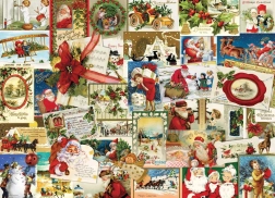 Puzzle Vintage carte postale de Noël 1000 pièces