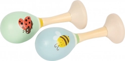 Maracas en bois Small Foot Abeille et Coccinelle – set de 2 pièces