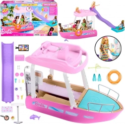 Bateau à moteur de luxe Barbie avec transformation et accessoires
