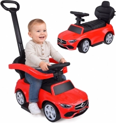 Porteur et voiture à pousser Mercedes 2-en-1 rouge