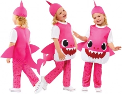 Costume Baby Shark rose pour enfants 3-4 ans