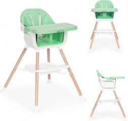 Chaise haute 2-en-1 pour enfants, verte, ECOTOYS
