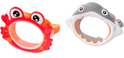 Lunettes de plongée pour enfants crabe et requin 3–8 ans