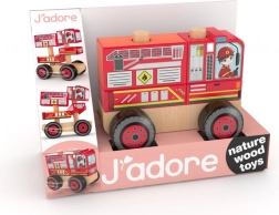 Puzzle en bois camion de pompiers