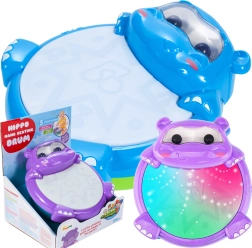 Petit tambour hippopotame – bleu et violet