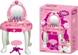 Coiffeuse Glamour avec miroir lumineux et sèche-cheveux à piles