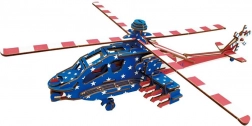 Puzzle 3D en bois Hélicoptère de combat américain Apache