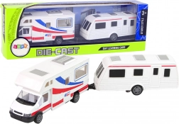 Ensemble Voiture et Caravane de Camping avec éléments métalliques